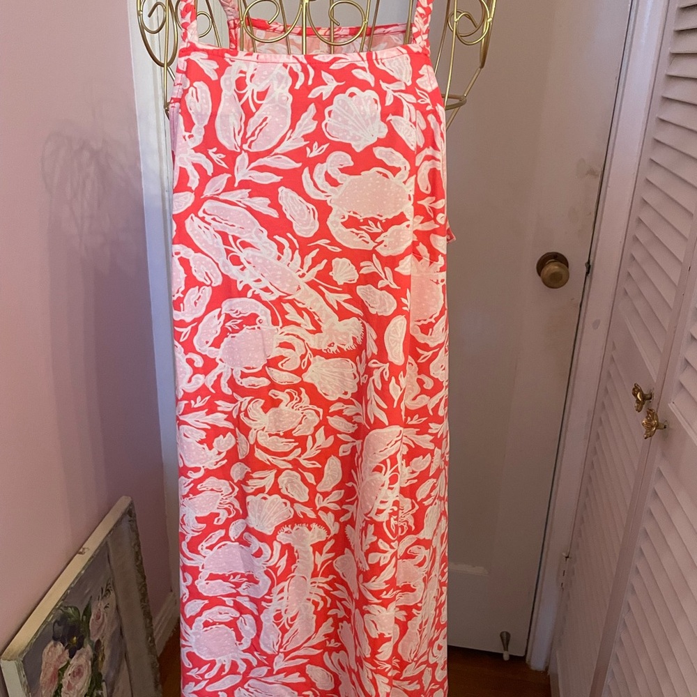 Lilly Pulitzer Kyleigh swing dress in coral. Size large. New without tags.